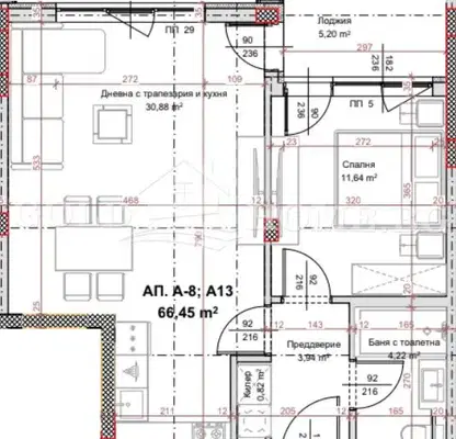 Photo 2 — Two-room apartment in Ostromila with elevator and parking space