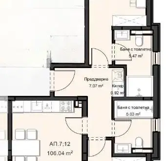 Photo 2 — Three-room apartment with two terraces in Ostromila, Plovdiv