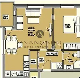 Photo 5 — Two-room apartment in Proslav with terrace in new building