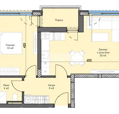 Photo 4 — Two-room apartment in Trakia, Plovdiv with terrace