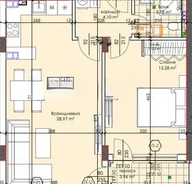 Photo 2 — Two-room apartment in Trakiya with southwest aspect