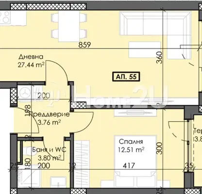 Photo 2 — 2-bedroom apartment in Plovdiv, Trakiya