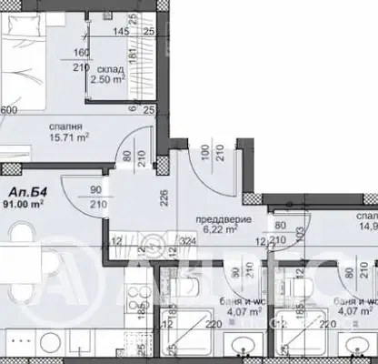 Снимка 5 — Тристаен апартамент с тераса в Тракия, Пловдив