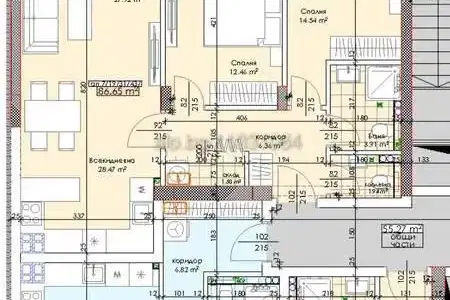 Three-room apartment in Trakiya, Plovdiv with terrace