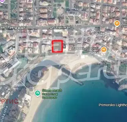 Снимка 2 — Едностаен апартамент в Приморско на първа линия до морето