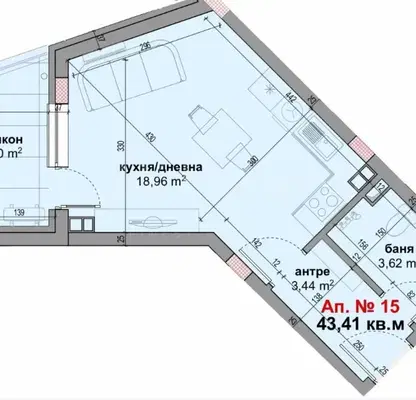 Снимка 2 — Едностаен апартамент на първа линия море в Приморско