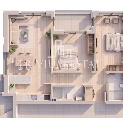Снимка 3 — Тристаен апартамент 108 кв.м. в с. Марково с склад