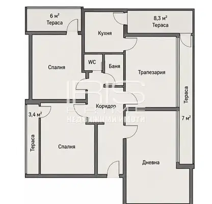 Снимка 2 — 4-стаен апартамент с три тераси в Шумен, Военно училище