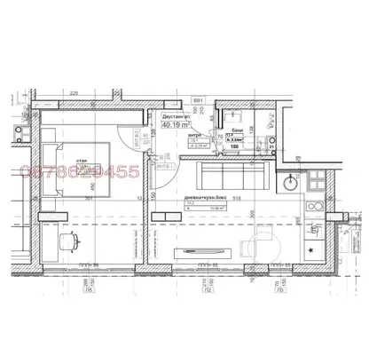 Photo 3 — Two-room apartment in Banishora with attic space
