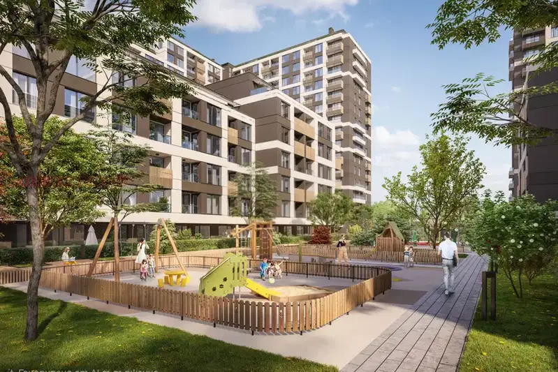 Two-room apartment in Banishora with terrace and security