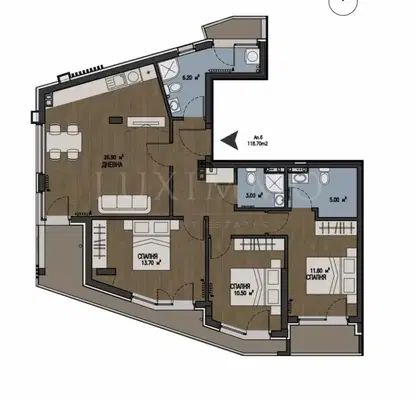Photo 5 — Four-room apartment with terrace in Boyana, Sofia
