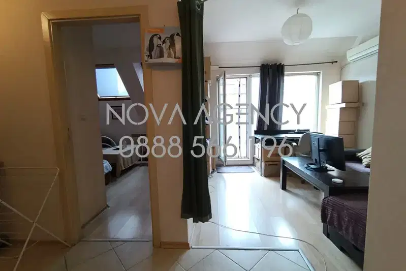 One-room apartment with panoramic terrace in Center, Sofia