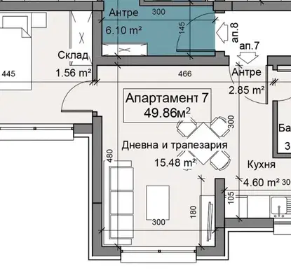 Снимка 2 — Двустаен апартамент в Драгалевци с бутикова сграда