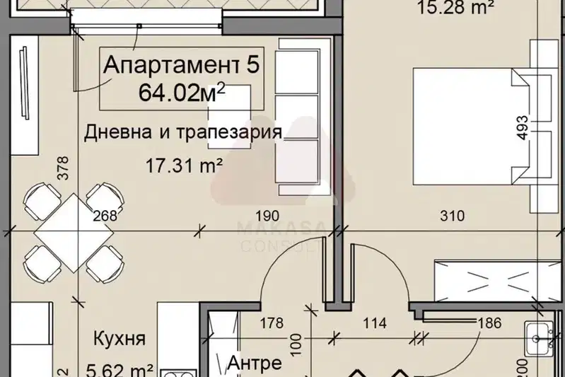 2-bedroom apartment in Sofiya, Dragalevci
