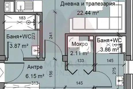 Three-room apartment in Dragalevtsi with parking space and elevator