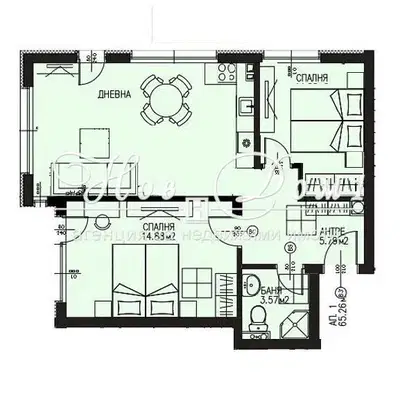 Photo 5 — Three-room apartment in Dragalevtsi with terrace and parking space
