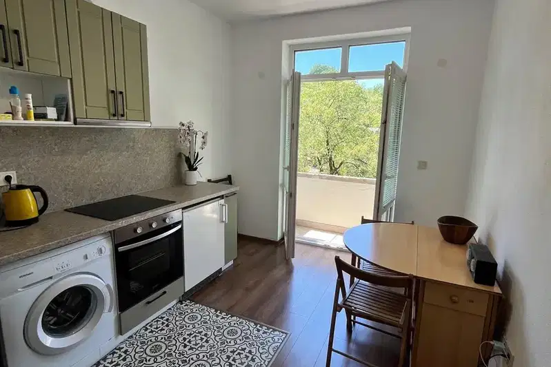 Two-room apartment in Darvenitsa with balcony and attic space