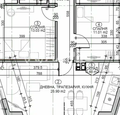 Photo 3 — Multi-room apartment with parking space in Gorublyane, Sofia