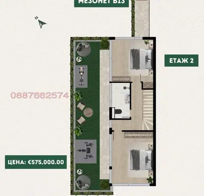 Photo 2 — Spacious 4-room maisonette in Gorublyane with landscaped terraces