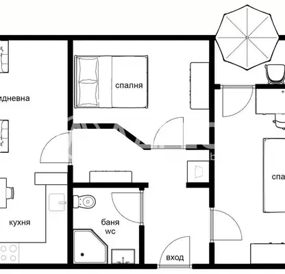 Photo 4 — Three-room apartment with terrace in Hadzhi Dimitar, Sofia