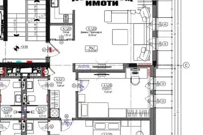 Тристаен апартамент с голяма тераса в кв. Изток, София