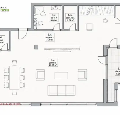 Photo 5 — Spacious 3-room maisonette in Lozenets with terrace and parking