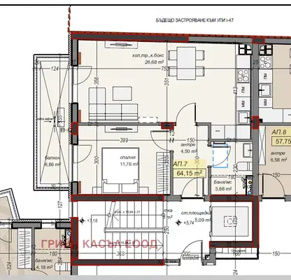 Photo 2 — Two-room apartment with terrace in Lyulin 10, Sofia