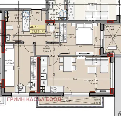Photo 2 — Three-room apartment with panoramic terrace in Lyulin 10, Sofia