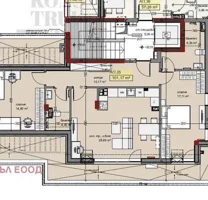 Photo 2 — Three-room apartment with panoramic terrace in Lyulin 10, Sofia
