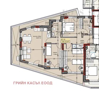 Photo 2 — 4-room apartment with panoramic terrace in Lyulin 10, Sofia