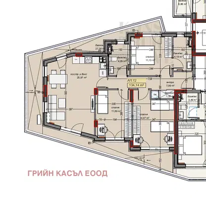 Photo 2 — Four-room apartment with panoramic terrace in Lyulin 10