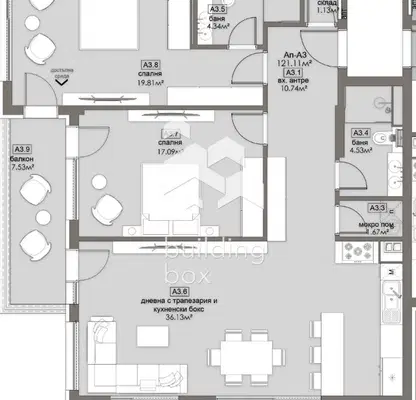Photo 3 — Three-room apartment with terrace in Lyulin 5, Sofia