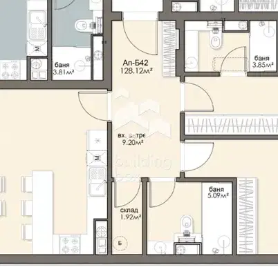 Photo 3 — Three-room apartment with two loggias in Lyulin 5, Sofia