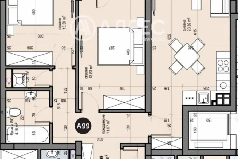 Three-room apartment in Lyulin 5 with terrace and elevator