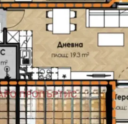 Снимка 2 — Едностаен апартамент в Малинова долина с тераса
