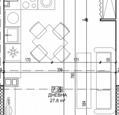 Photo 3 — One-room apartment in Malinova dolina with view of inner courtyard