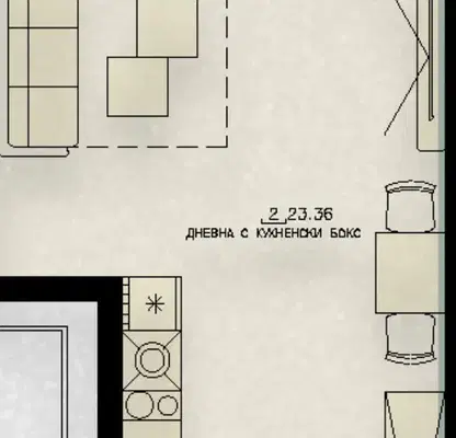 Photo 5 — One-room apartment in Malinova dolina with large French windows