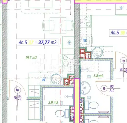Photo 5 — One-room apartment in Malinova Dolina with elevator