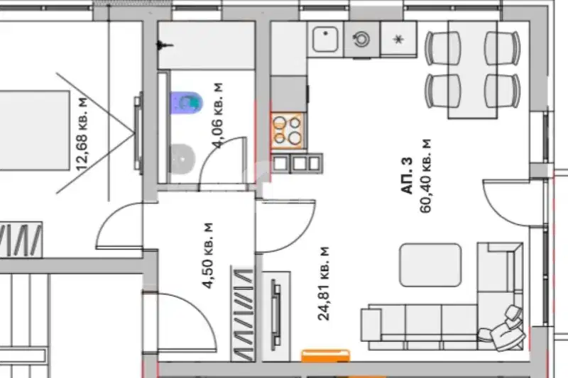 Two-room apartment with parking space in Malinova dolina, Sofia