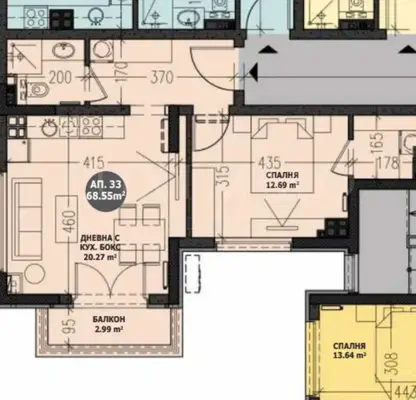 Photo 2 — Two-room apartment with terrace in Malinova Dolina, Sofia