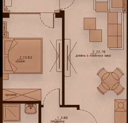 Photo 5 — Two-room apartment in Malinova dolina with large windows