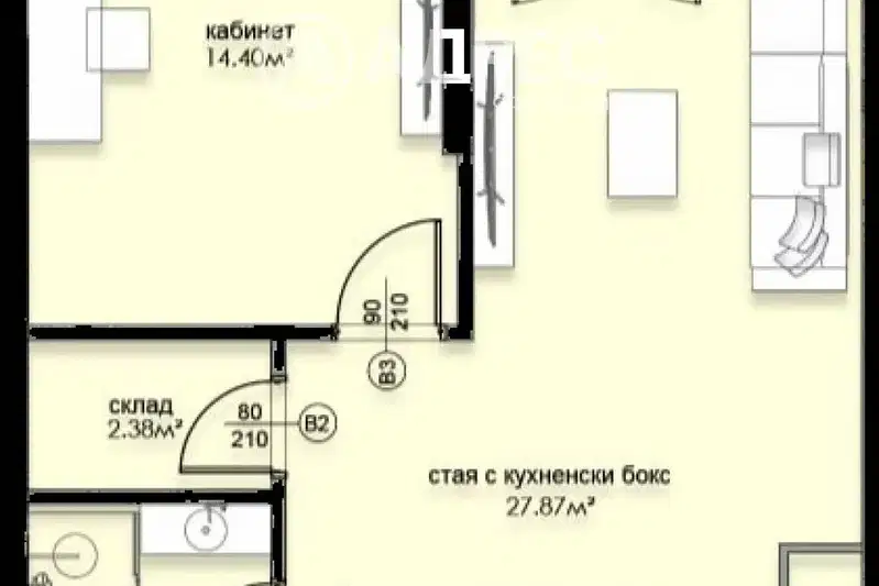 Ателие с двор и паркомясто в Малинова долина, София