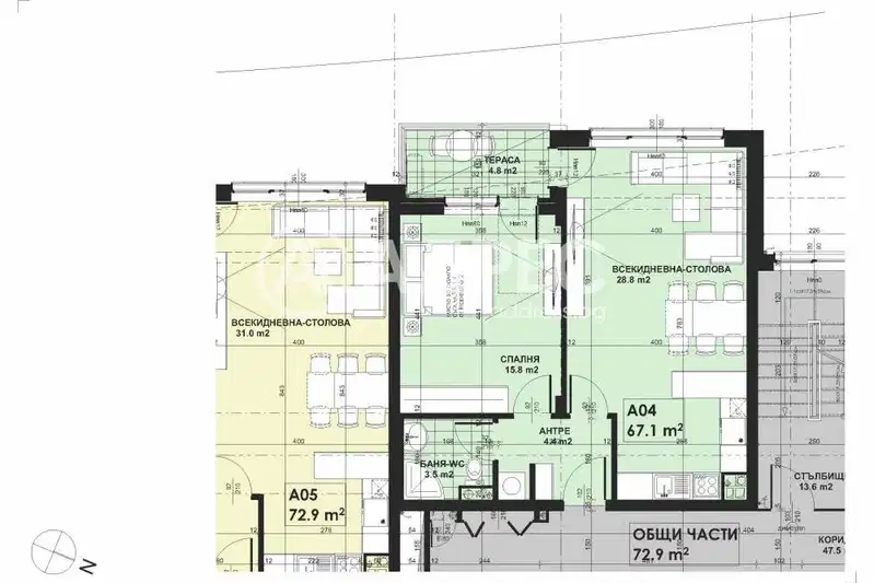 Two-room apartment with parking space in Malinova dolina, Sofia