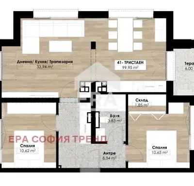 Photo 5 — Three-room apartment with two terraces in Malinova dolina, Sofia