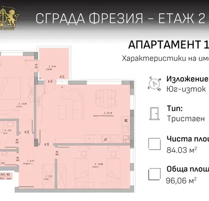 Снимка 5 — 3-стаен апартамент в Малинова долина с паркомясто