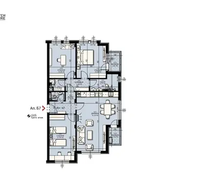 Photo 4 — Four-room apartment in Malinova Dolina with a view of Vitosha