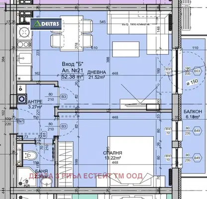 Photo 2 — Two-room apartment in Manastirski Livadi with elevator and parking