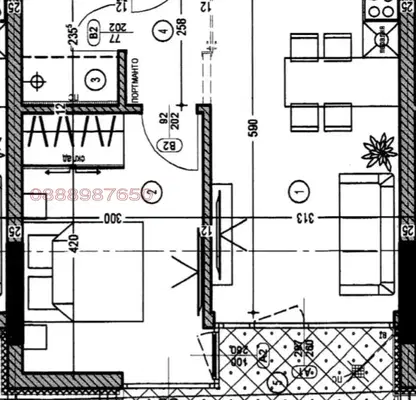 Photo 4 — 2-room apartment in Manastirski Livadi with terrace in gated complex