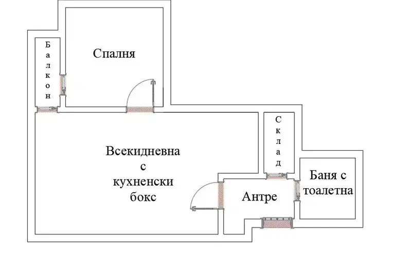 Two-room apartment in Manastirski livadi with balcony
