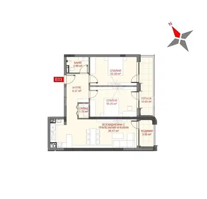 Photo 4 — Three-room apartment with two terraces in Manastirski Livadi, Sofia